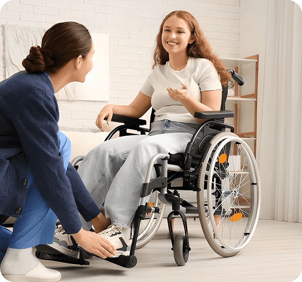 Boy on a wheelchair